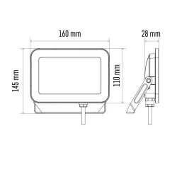 LED reflektor INOVO 30 W, sivý, neutrálna biela - 1531242632