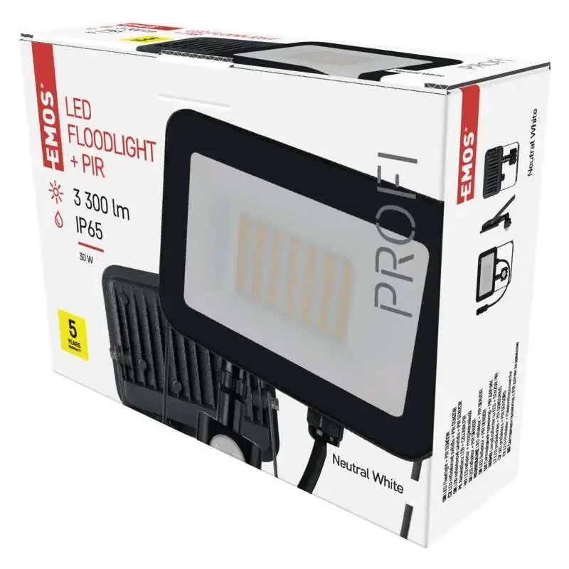 INOVO LED reflektor so senzorom pohybu, 30 W, sivý, neutrálna biela - 1531242732