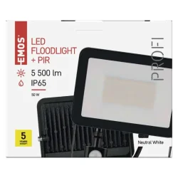 INOVO LED reflektor so senzorom pohybu, 50 W, sivý, neutrálna biela - 1531242742