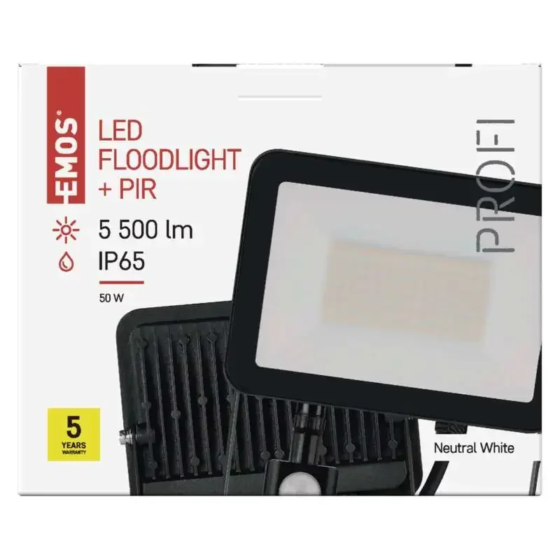 INOVO LED reflektor so senzorom pohybu, 50 W, sivý, neutrálna biela - 1531242742