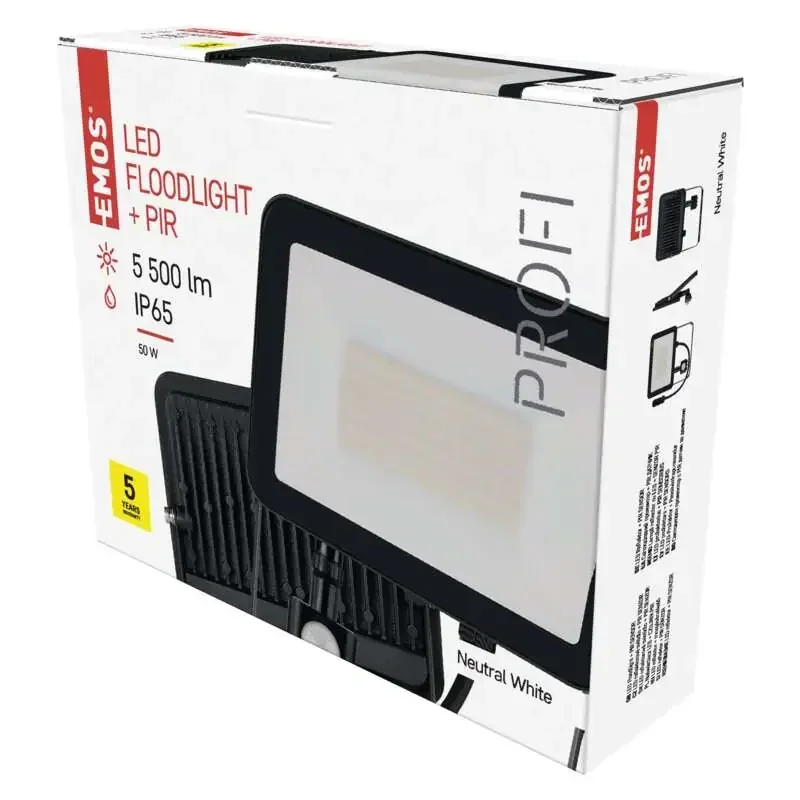 INOVO LED reflektor so senzorom pohybu, 50 W, sivý, neutrálna biela - 1531242742