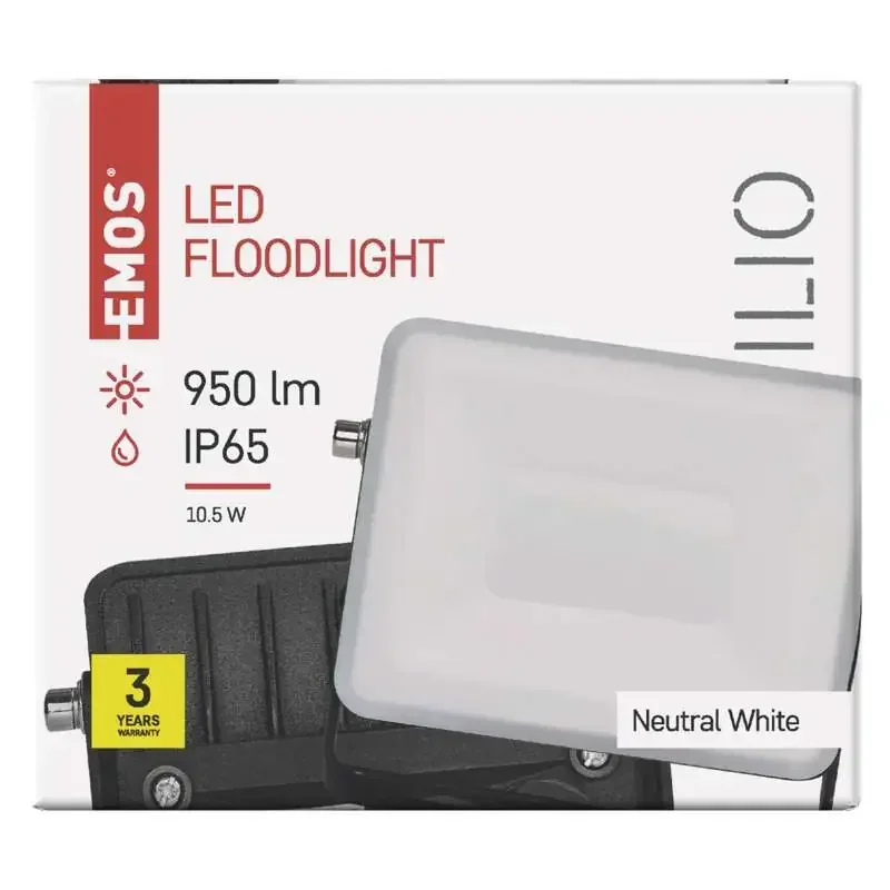 ILIO 10,5 W LED reflektor, čierny, neutrálna biela - 1531252510