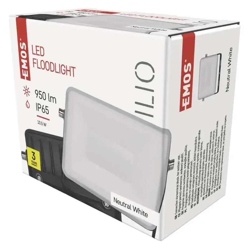 ILIO 10,5 W LED reflektor, čierny, neutrálna biela - 1531252510