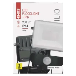 ILIO LED reflektor so senzorom pohybu, 10,5 W, čierny, neutrálna biela - 1531252910