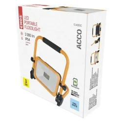 ACCO LED reflektor, dobíjací, prenosný, 20 W, žltý, studená biela - 1531282200