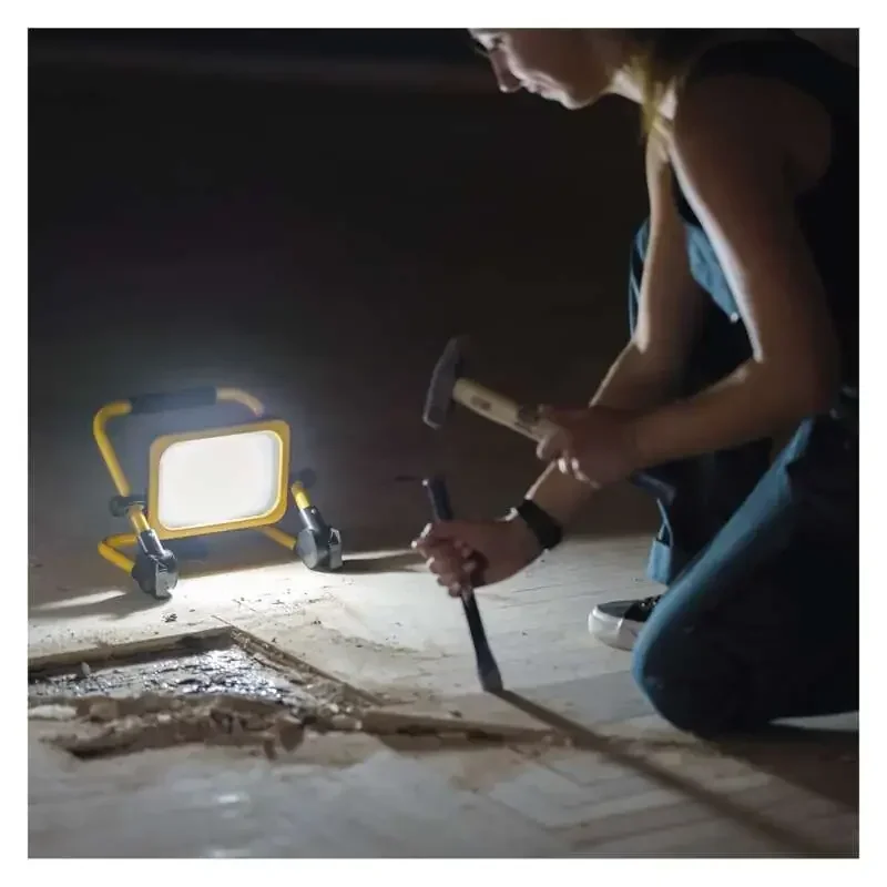 ACCO LED reflektor, dobíjací, prenosný, 20 W, žltý, studená biela - 1531282200