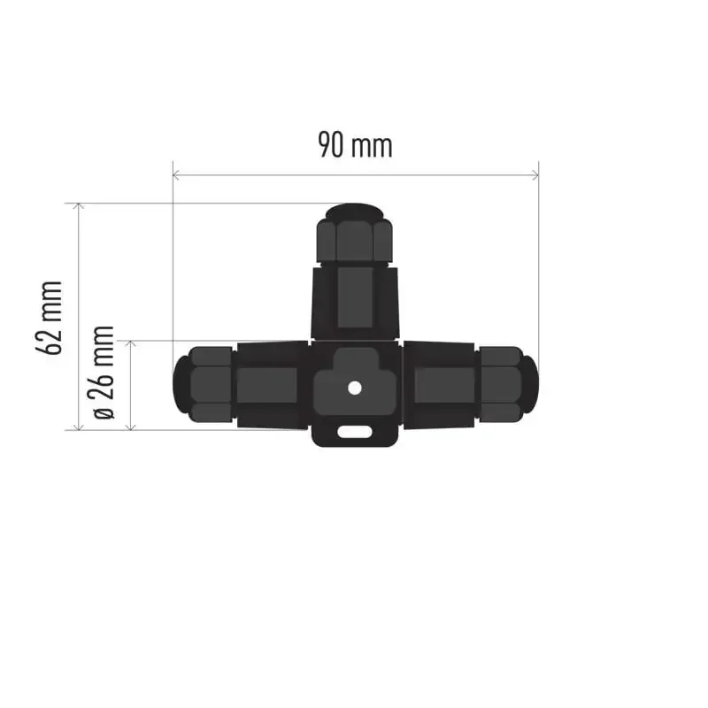 Kábel T-konektor plast, IP68 - 1531900030