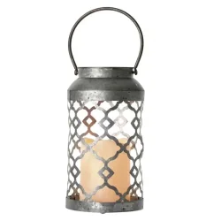 LED dekorácia - lampáš zdobený čiernou farbou, 3x AAA, blikajúci, t.b. - 1534222400