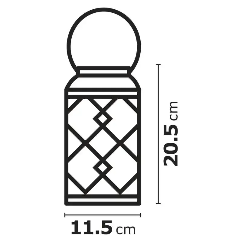 LED dekorácia - lampáš zdobený čiernou farbou, 3x AAA, blikajúci, t.b. - 1534222400