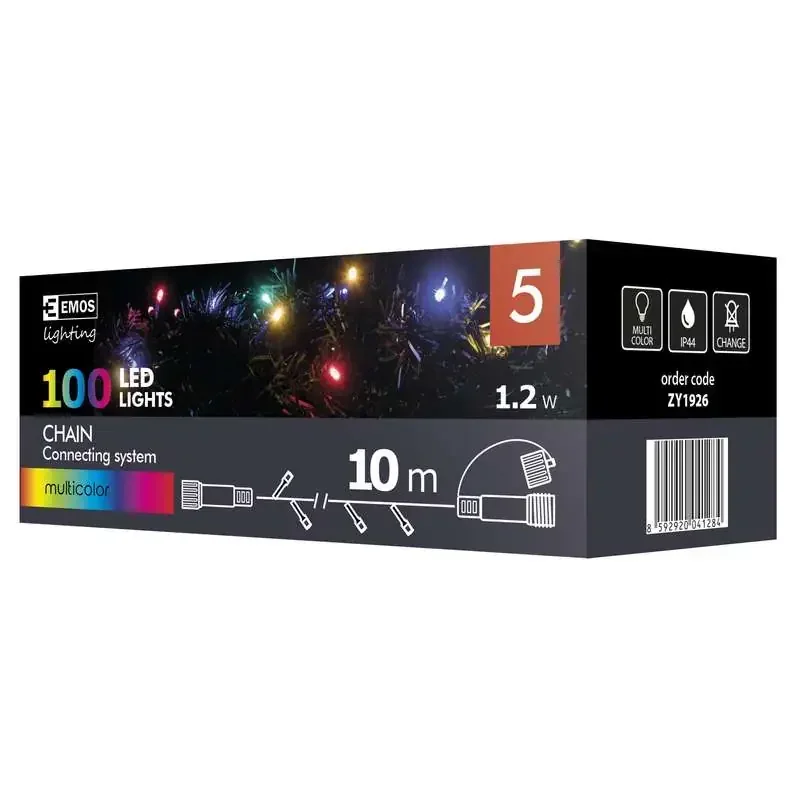 Pripojenie štandardnej vianočnej reťaze LED, 10 m, viacfarebná - 1534990032