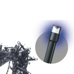 Pripojenie štandardnej vianočnej reťaze LED, 10 m, modrá - 1534990034