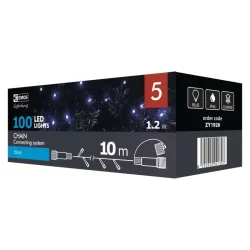 Pripojenie štandardnej vianočnej reťaze LED, 10 m, modrá - 1534990034