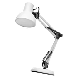 Stolná lampa LUCAS pre žiarovku E27, biela - 1538169000