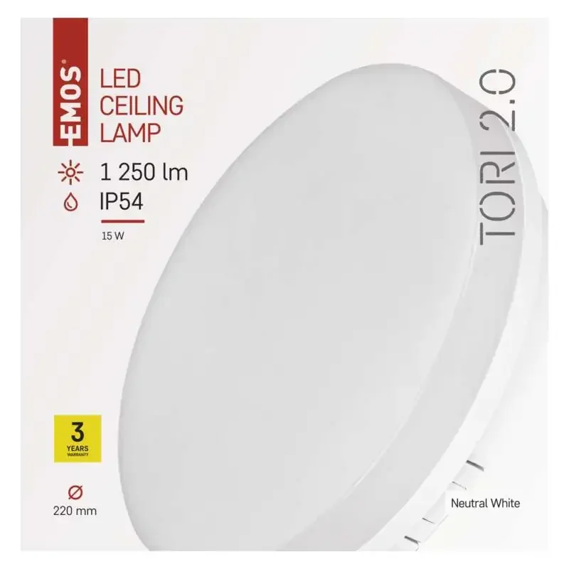 LED svietidlo TORI 22 cm, 15 W, neutrálna biela, IP54 - 1539082150