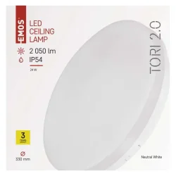 LED svietidlo TORI 33 cm, 24 W, neutrálna biela, IP54 - 1539082240
