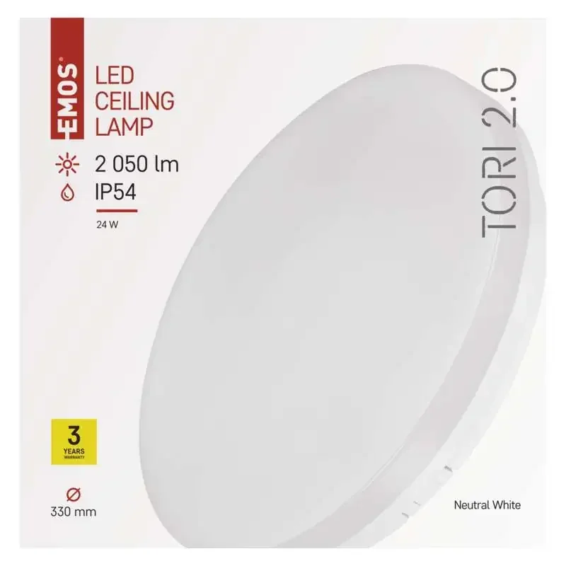 LED svietidlo TORI 33 cm, 24 W, neutrálna biela, IP54 - 1539082240