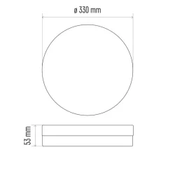 LED svietidlo TORI 33 cm, 24 W, neutrálna biela, IP54 - 1539082240