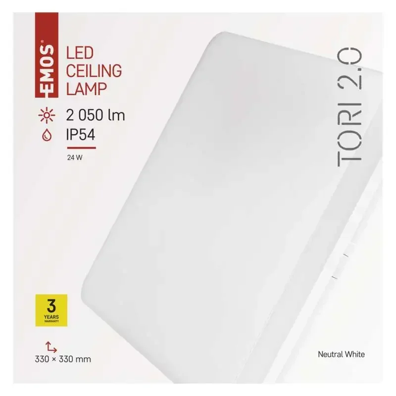 LED svietidlo TORI 33 x 33 cm, 24 W, neutrálna biela, IP54 - 1539082241