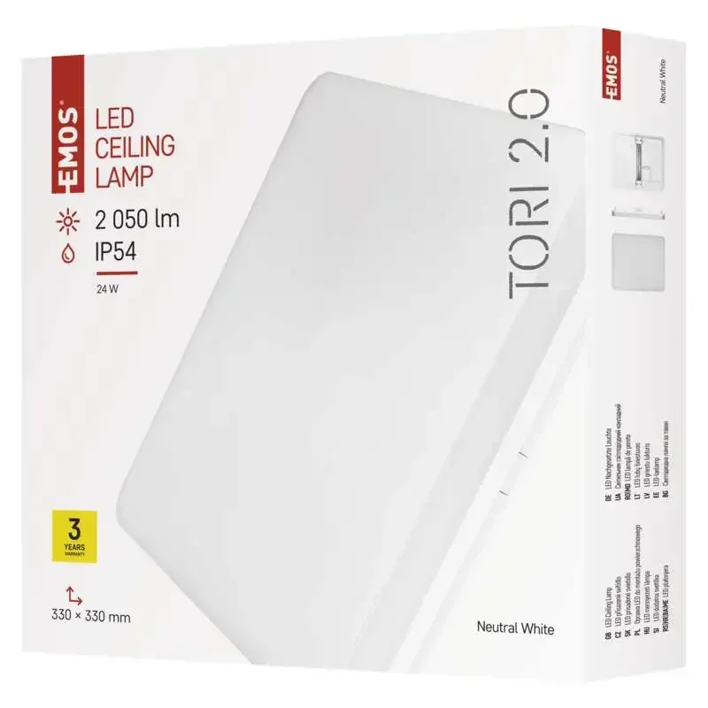 LED svietidlo TORI 33 x 33 cm, 24 W, neutrálna biela, IP54 - 1539082241