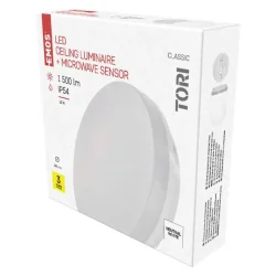 LED svietidlo so senzorom pohybu TORI 22 cm, 15 W, neutrálna biela, IP54 - 1539085150