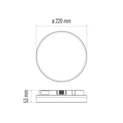 LED svietidlo so senzorom pohybu TORI 22 cm, 15 W, neutrálna biela, IP54 - 1539085150