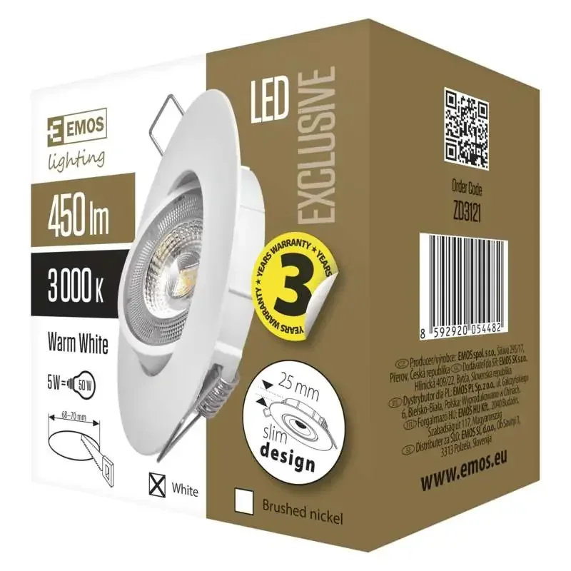 LED reflektor SIMMI 9 cm, 5 W, teplá biela - 1540115510