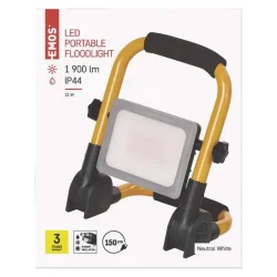 Prenosný LED reflektor ILIO, 21 W, čierna/žltá, neutrálna biela - 1542033220