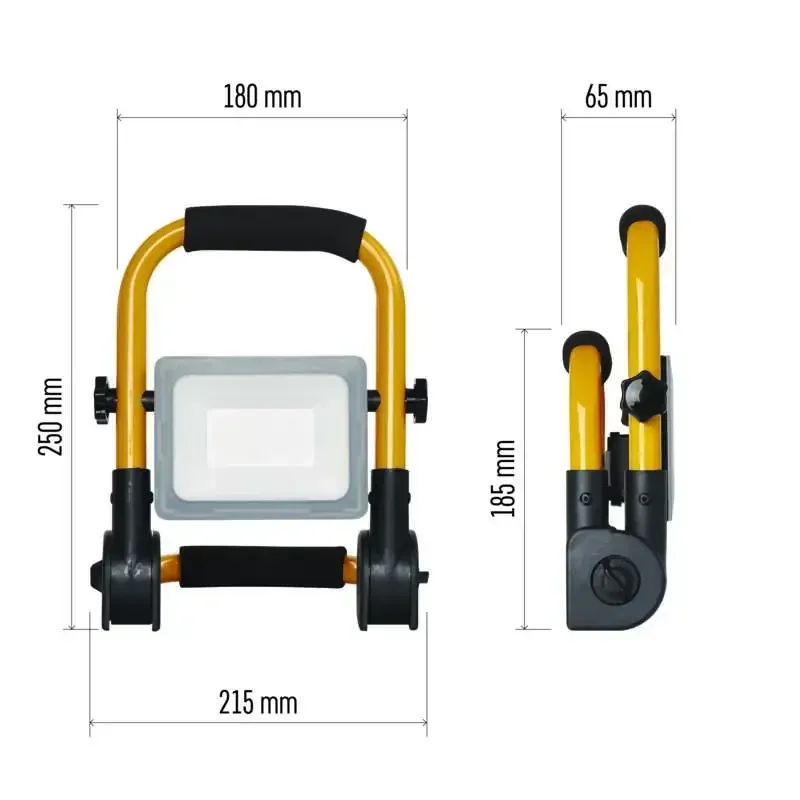 Prenosný LED reflektor ILIO, 21 W, čierna/žltá, neutrálna biela - 1542033220