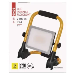 Prenosný LED reflektor ILIO, 31 W, čierna/žltá, neutrálna biela - 1542033320