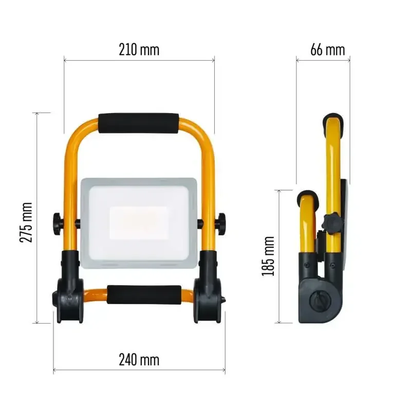 Prenosný LED reflektor ILIO, 31 W, čierna/žltá, neutrálna biela - 1542033320