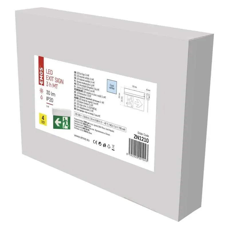 CESSI 3 W, 3 h LED núdzové osvetlenie - 1548121000 CESSI 3 W, 3 h LED núdzové osvetlenie - 1548121000