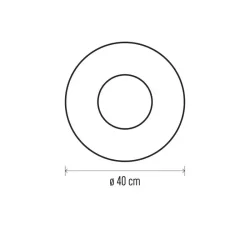 LED vianočný veniec, 40 cm, 2x AA, vnútorný, teplá biela, časovač - 1550000037