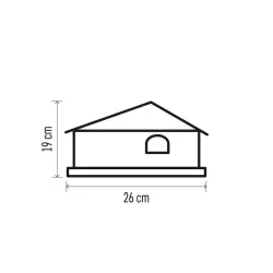 LED drevený vianočný betlehem, 19 cm, 3x AA, vnútorný, teplá biela, časovač - 1550000045