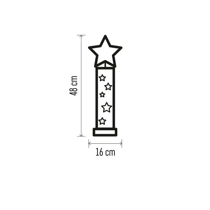 LED drevená dekorácia - hviezdy, 48 cm, 2x AA, vnútorná, teplá biela, časovač - 1550000061
