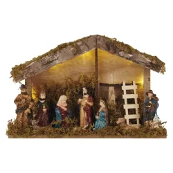 LED vianočný betlehem, 17 cm, 2x AA, vnútorný, teplá biela - 1550000121