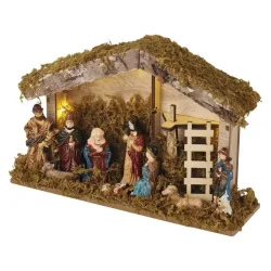 LED vianočný betlehem, 17 cm, 2x AA, vnútorný, teplá biela - 1550000121