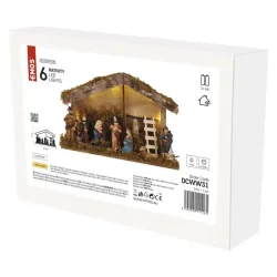LED vianočný betlehem, 17 cm, 2x AA, vnútorný, teplá biela - 1550000121
