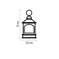 LED dekorácia - vianočný lampáš s autíčkom, 21 cm, 3x AA, vnútorný, teplá biela, časovač - 1550000125
