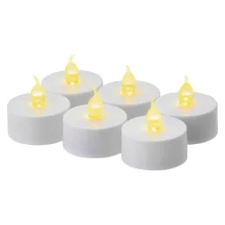 LED dekorácia - čajová sviečka biela, CR2032, interiérová, vintage, 6 ks - 1550001010