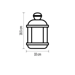 LED svietidlo čierne, okrúhle, 18,5 cm, 1x CR2032, interiérové, vintage, časovač - 1550001026
