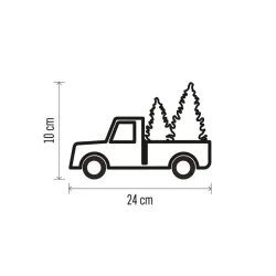 LED dekorácia - Santa v aute s vianočnými stromčekmi, 10 cm, 3x AA, interiérová, viacfarebná - 1550003001