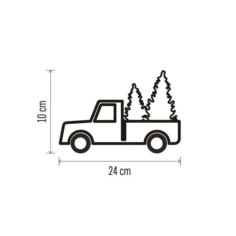 LED dekorácia - Santa v aute s vianočnými stromčekmi, 10 cm, 3x AA, interiérová, viacfarebná - 1550003001