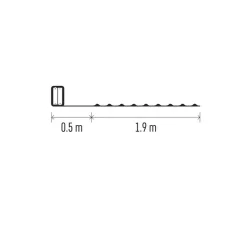 LED vianočná nano reťaz, 1,9 m, 2x AA, vnútorná, viacfarebná, časovač - 1550034003