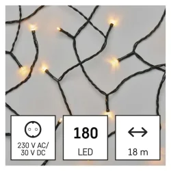 LED vianočná reťaz, 18 m, vnútorná a vonkajšia, vintage, časovač - 1550041004