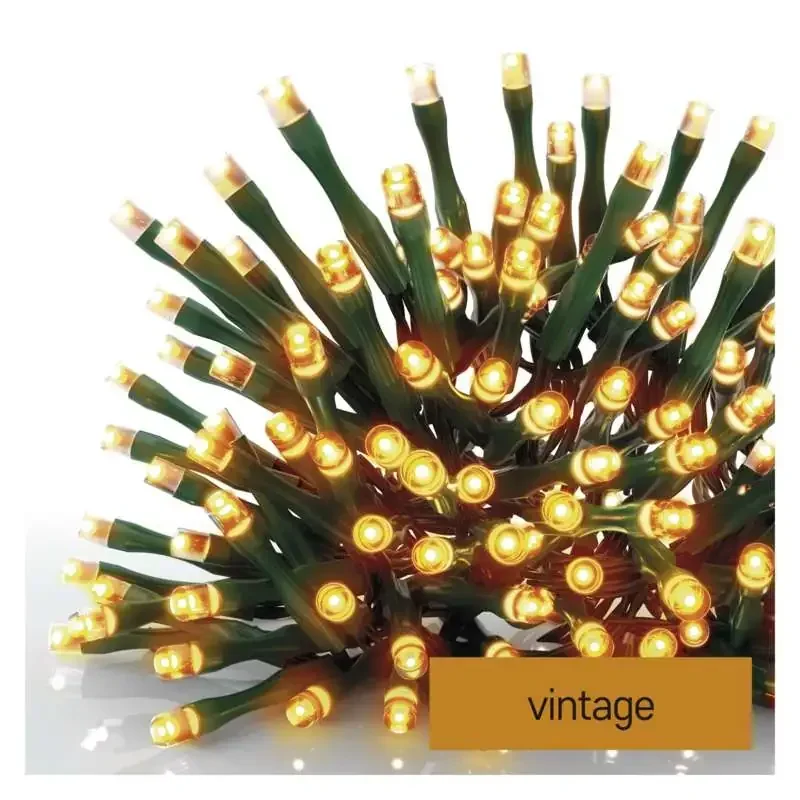 LED vianočná reťaz, 18 m, vnútorná a vonkajšia, vintage, časovač - 1550041004