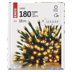 LED vianočná reťaz, 18 m, vnútorná a vonkajšia, vintage, časovač - 1550041004