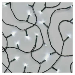 LED vianočná reťaz, 18 m, vnútorná a vonkajšia, studená biela, programy - 1550042008