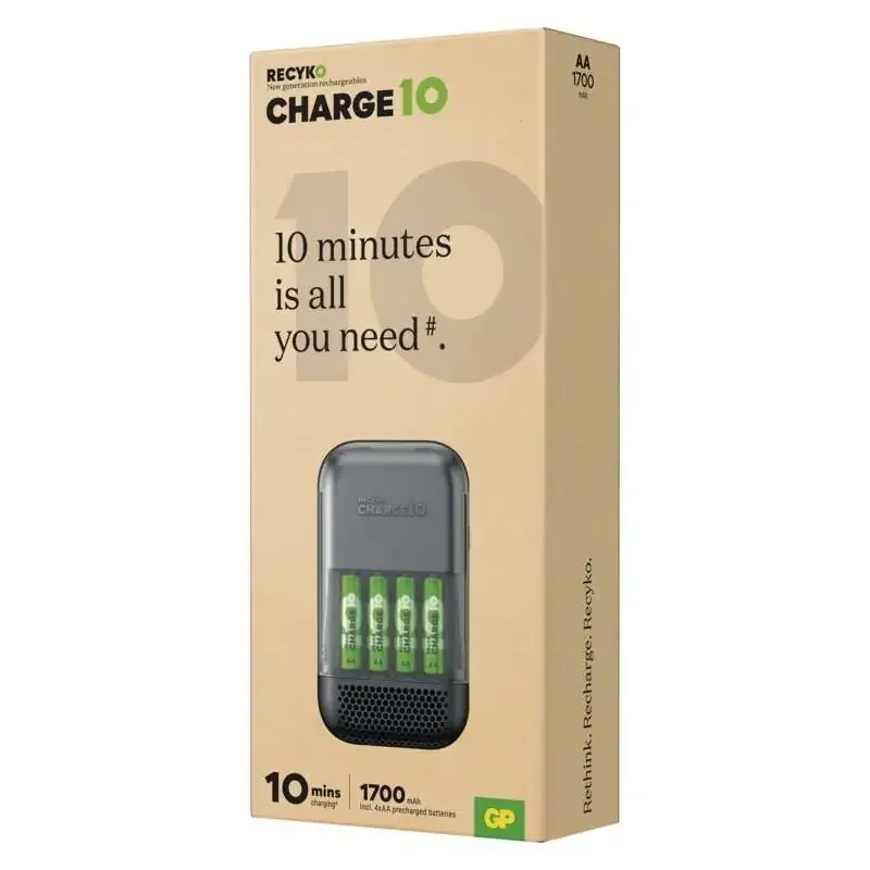 GP Charge 10 S491 + 4× AA ultra rýchla nabíjačka - 1604849120