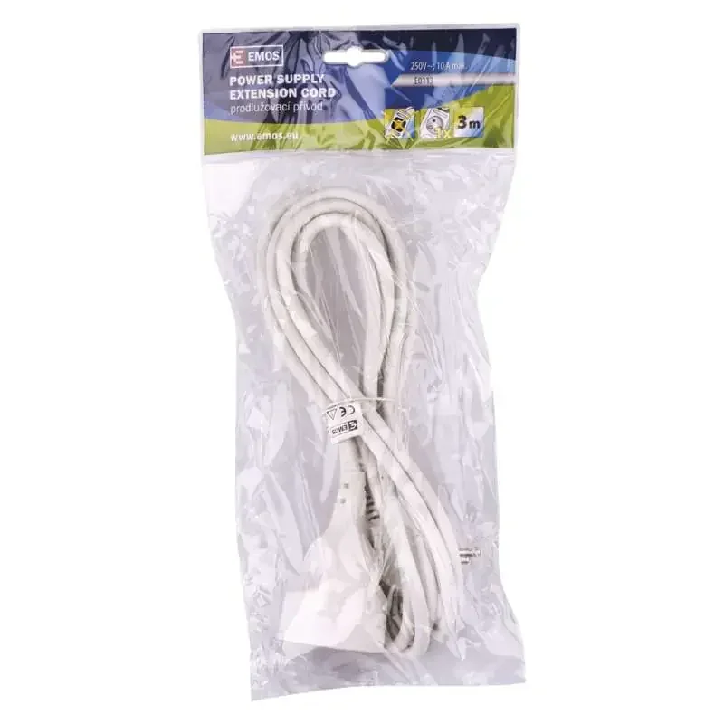 Predlžovací kábel - konektor, 3 m, biely - 1901010300
