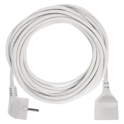 Predlžovací kábel 10 m / 1 zásuvka / biely / PVC / 1,5 mm2 - 1901011004
